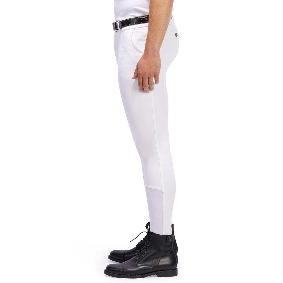 Pantalon de concours équitation basanes agrippantes Homme - 140 blanc