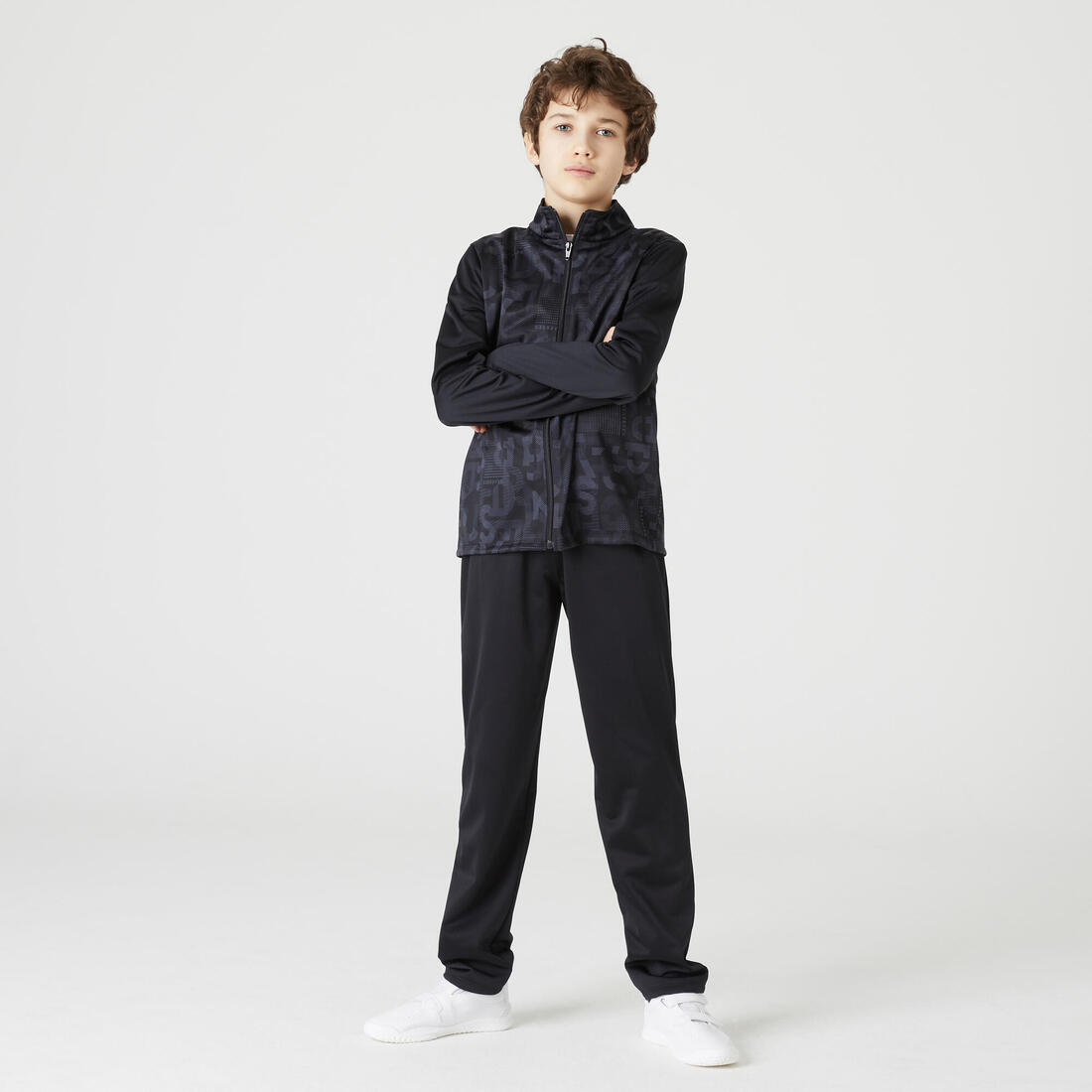 Survêtement enfant synthétique respirant - Gym'y bleu, pantalon marine