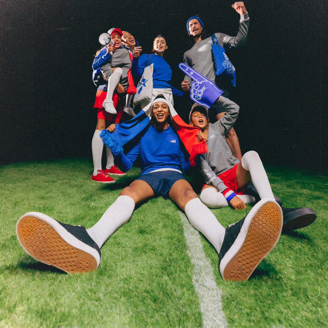 Casquette bleue coq Allez les Bleus mixte