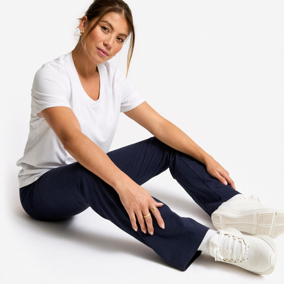 Legging de fitness évasé en coton femme