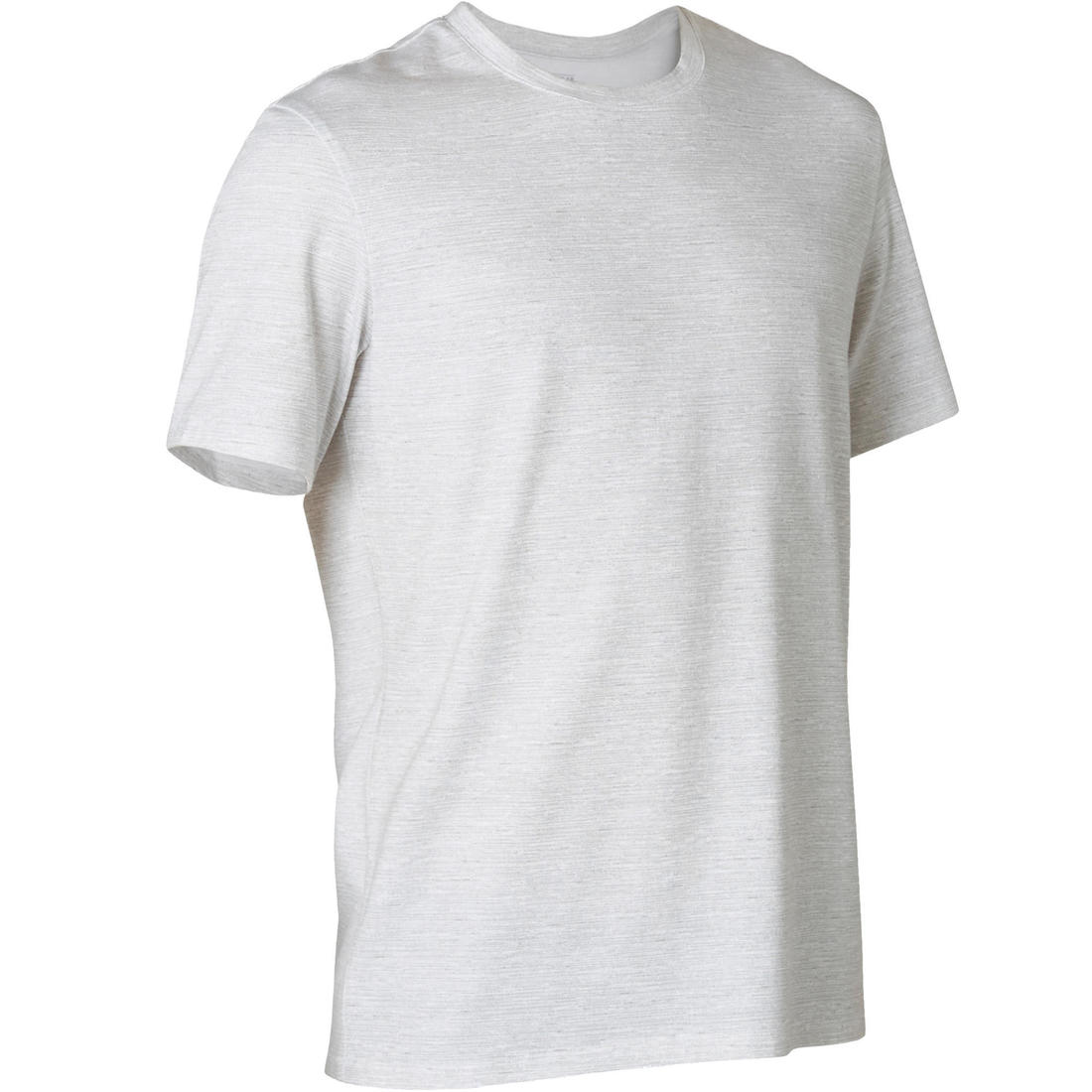 T-shirt fitness manches courtes coton extensible col rond homme rouge grenat
