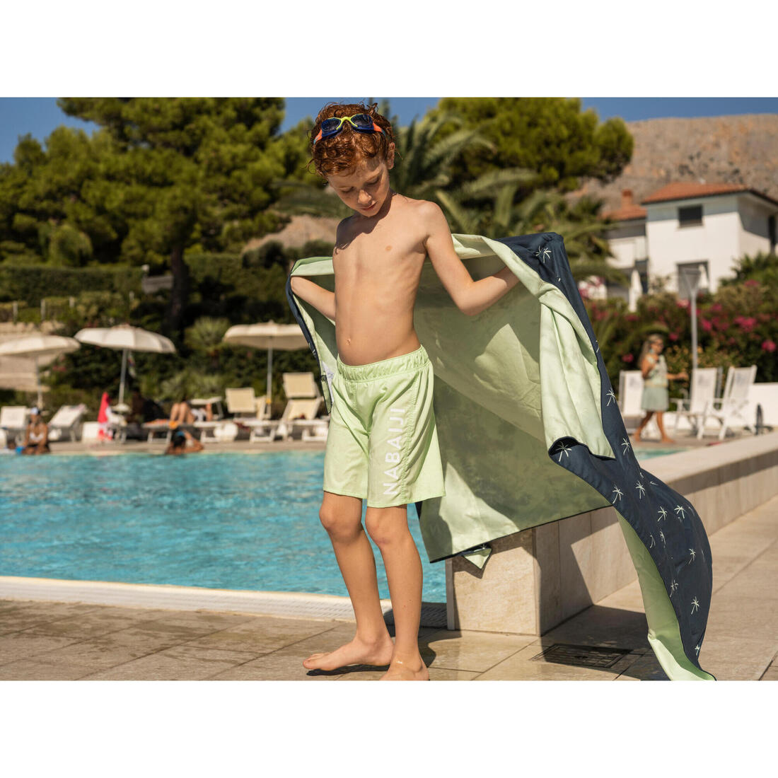 Serviette de bain microfibre imprimé taille xl 110 x 175 cm