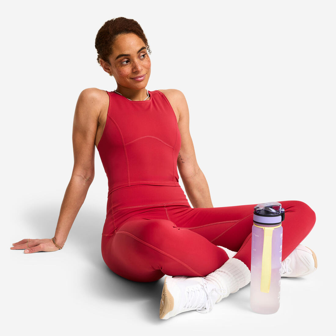 Legging de sport taille haute gainant femme foncé