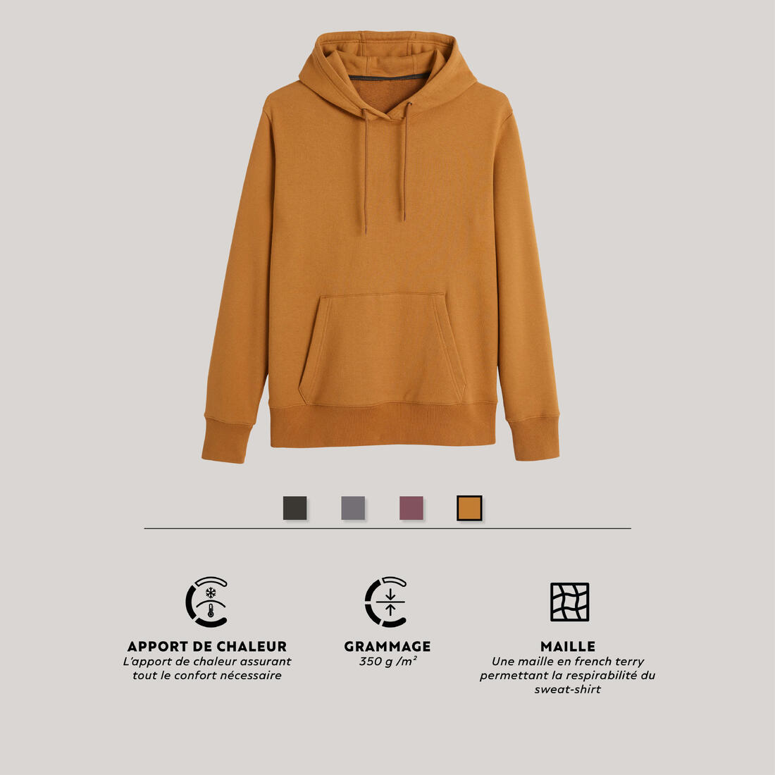 Sweat à capuche Fitness Homme - 500 Essentials