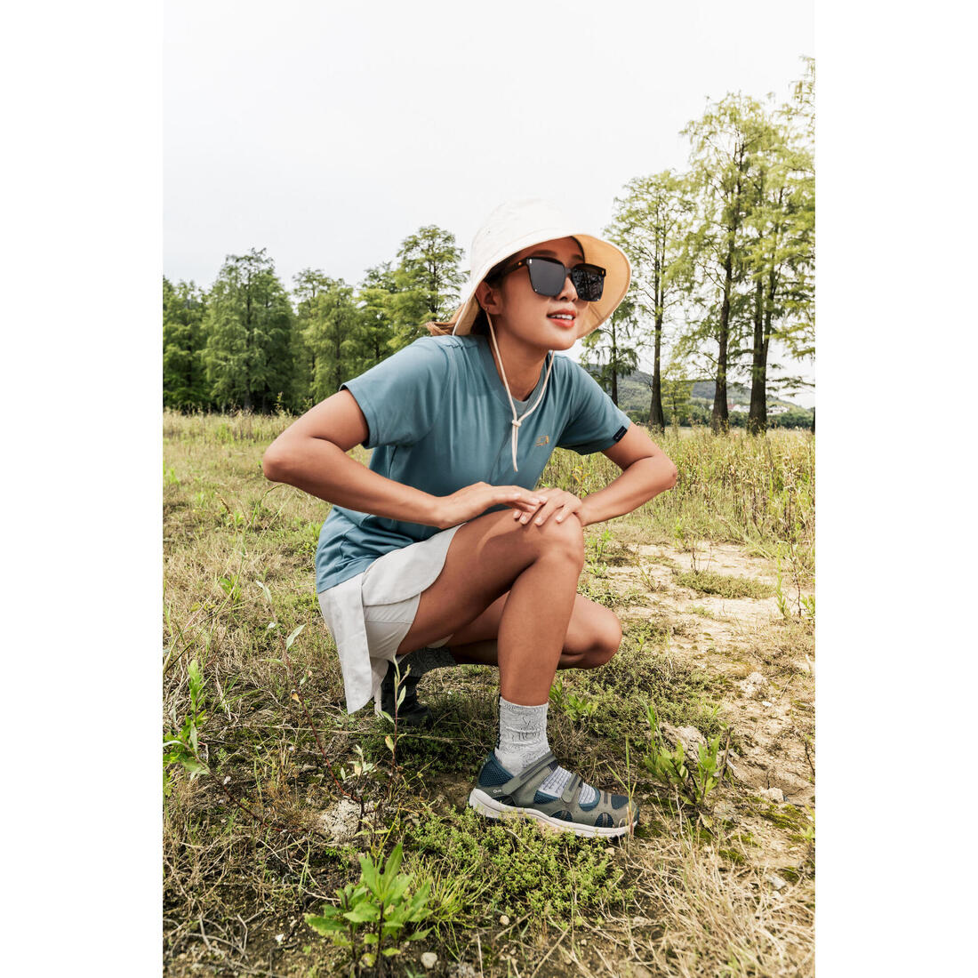Jupe short de randonnée - nh500 - femme