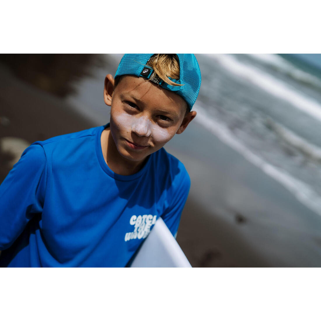 Casquette trucker surf Junior - Posy bleue