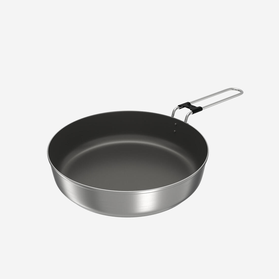 Popote 4 personnes de camping en acier inox + anti-adhésif