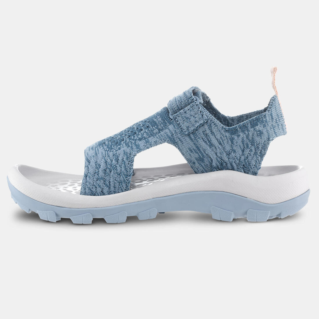 Sandales de randonnée confortables à scratch 28 au 39 enfant, NH500 gris