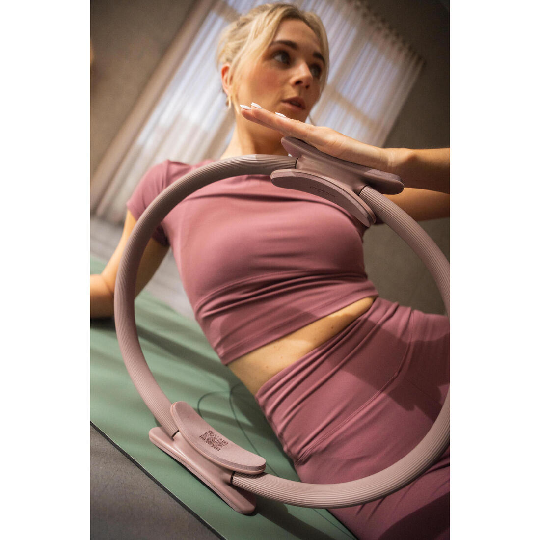 T-shirt de yoga et Pilates extensible et doux femme, Breathe