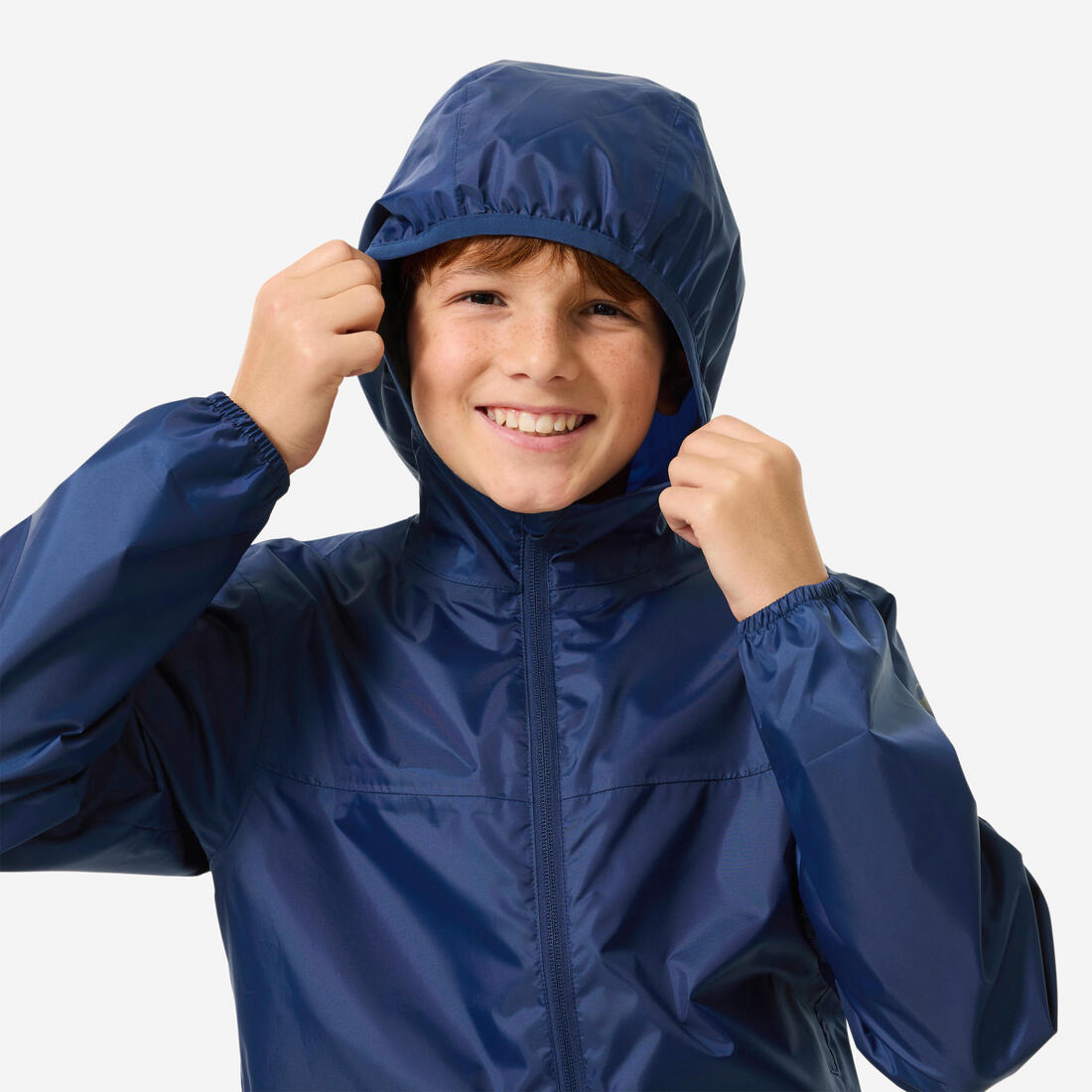 Veste imperméable de randonnée enfant 7-15 ans, MH100 zip