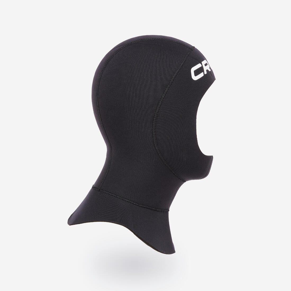 Cagoule de plongée en néoprène 3 mm avec plastron long, Resilient Hood noir