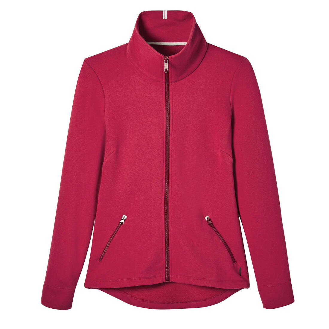 Sweat Zippé col haut Fitness Rose