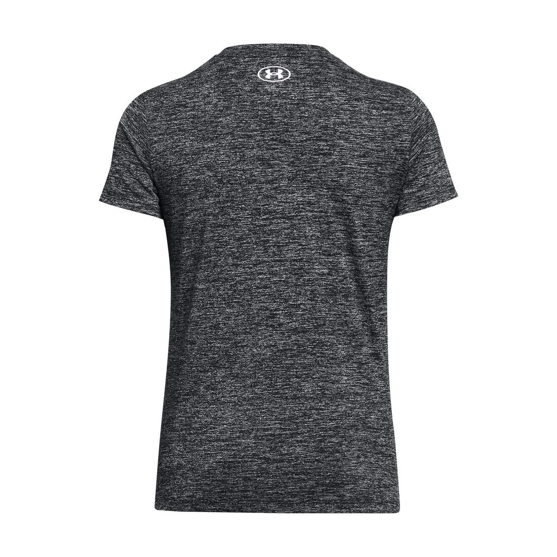 T-shirt col V Tech™ Twist pour femme, noir