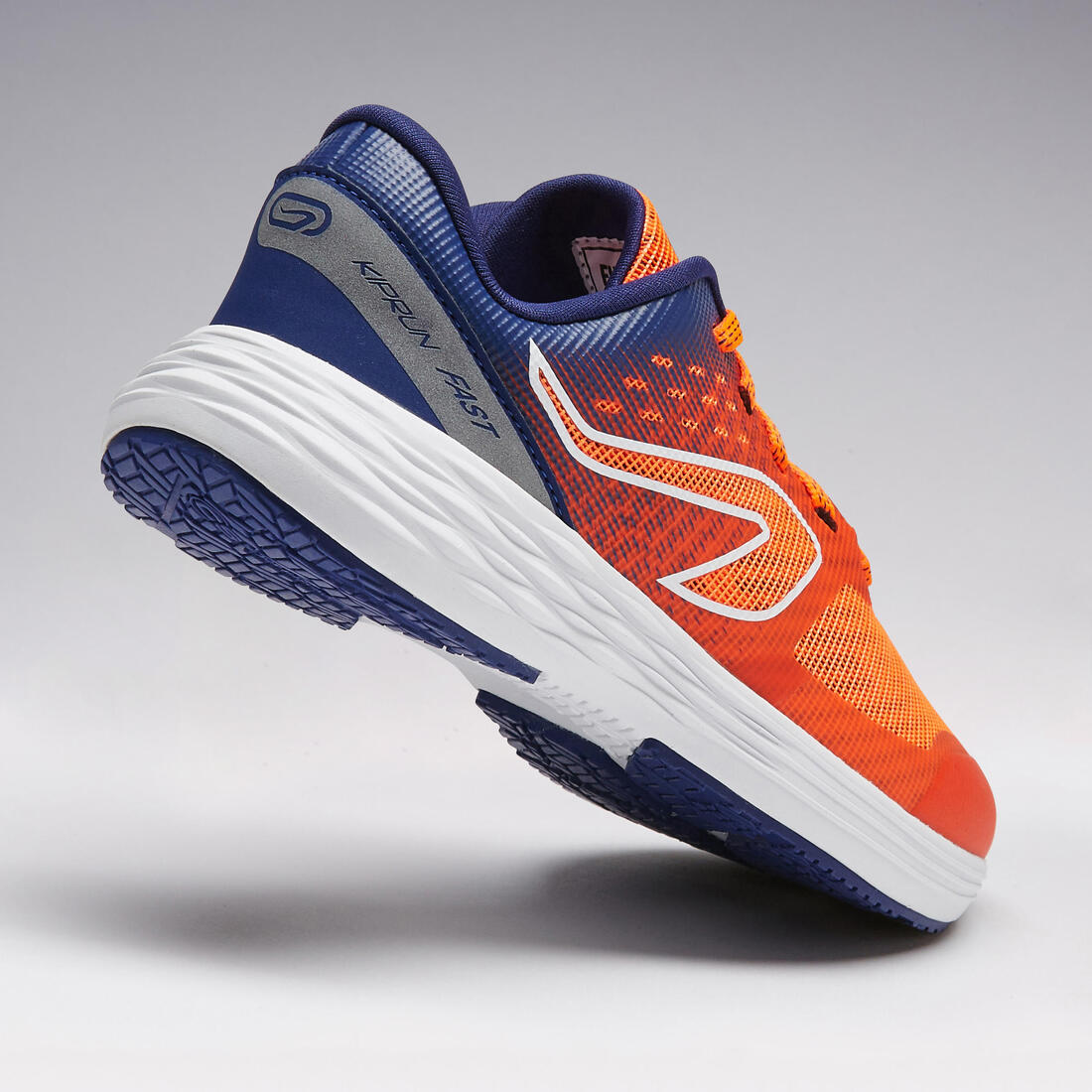 Chaussures de running Enfant - Kiprun fast noires jaunes