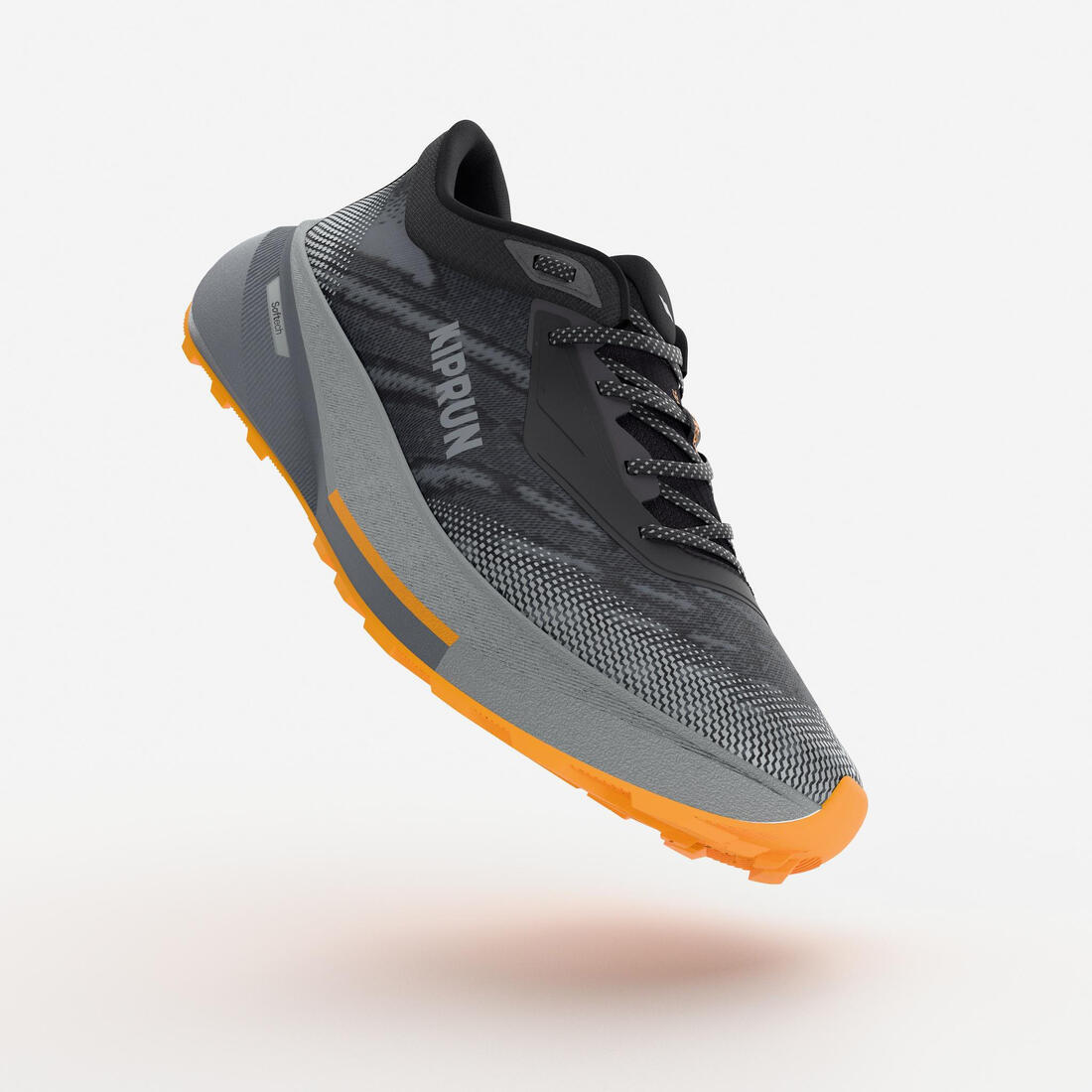 Chaussures de running route et chemin homme, Kiprun kipcore gravel noir et