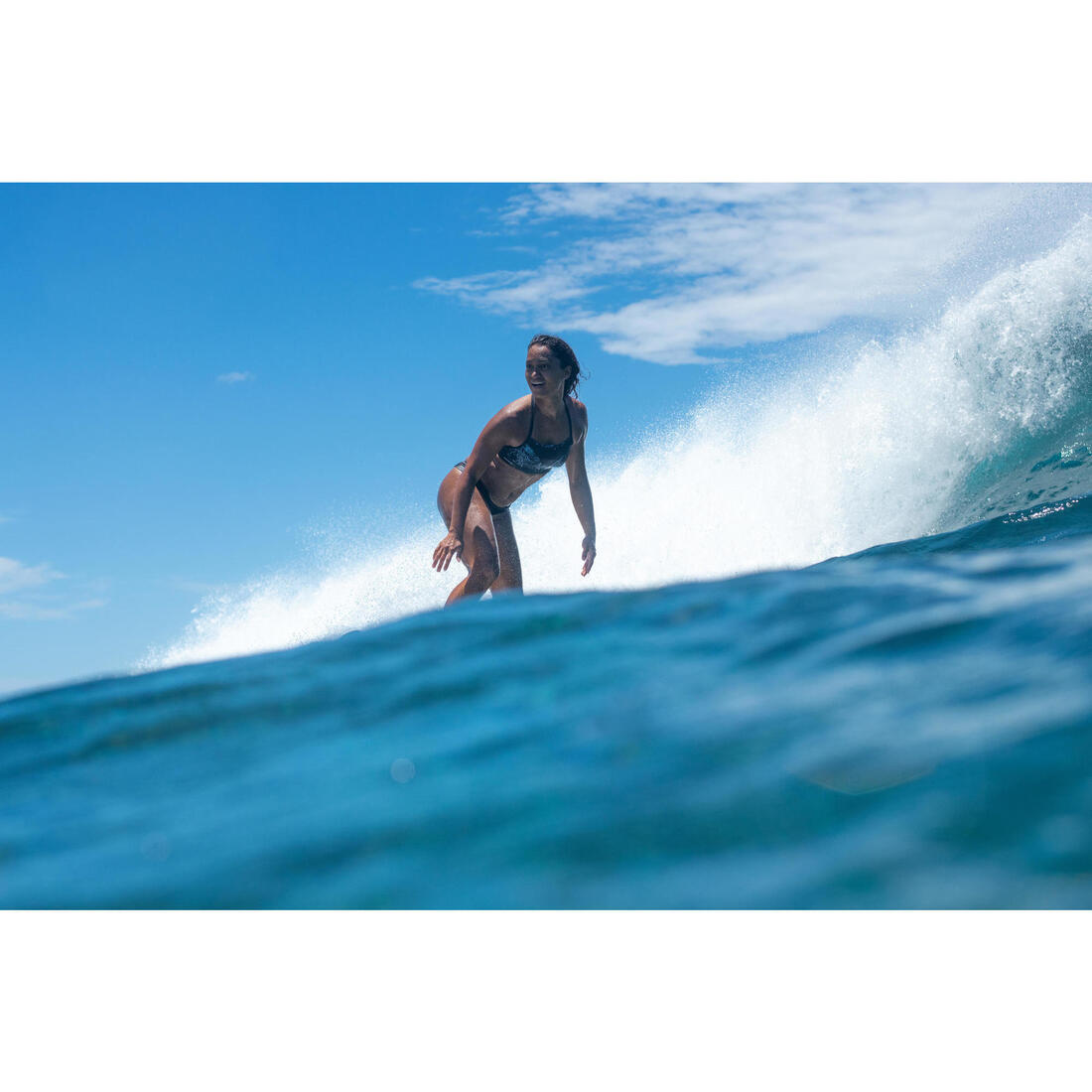 Haut de maillot de bain brassière de surf femme double réglage plat ELISE FOAMY