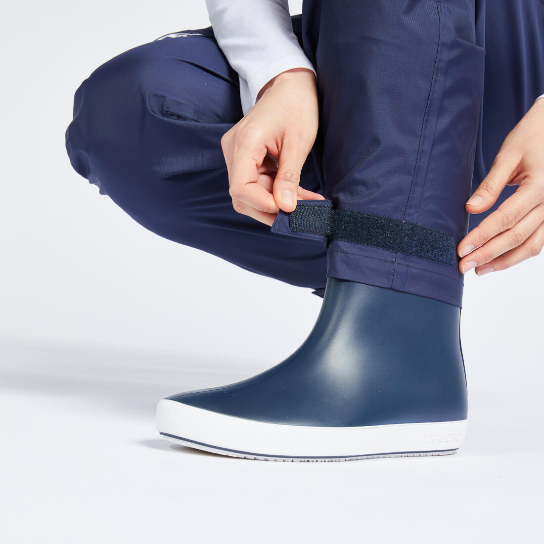 Surpantalon imperméable de voile femme SAILING 100 Navy