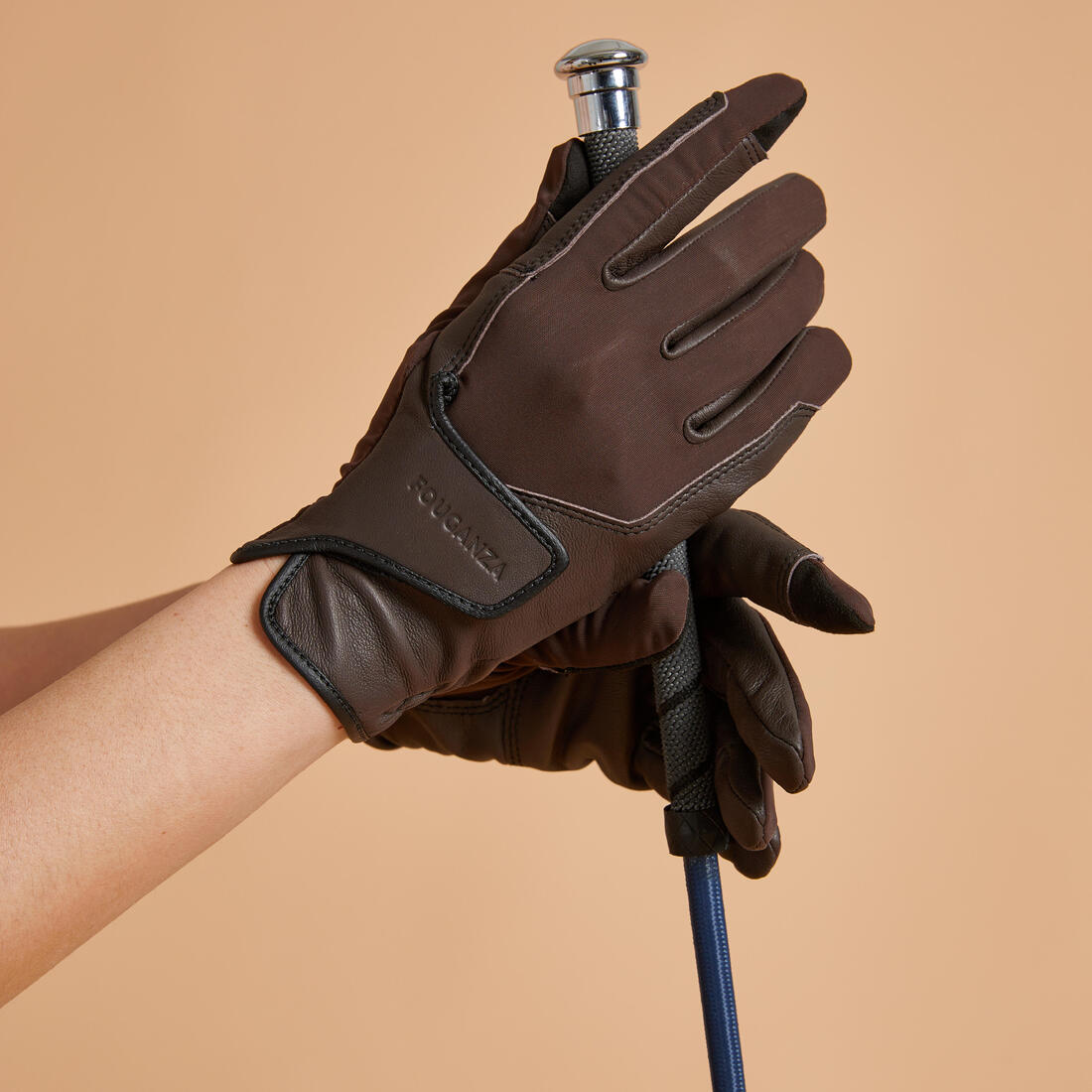 Gants cuir équitation adulte Caramel