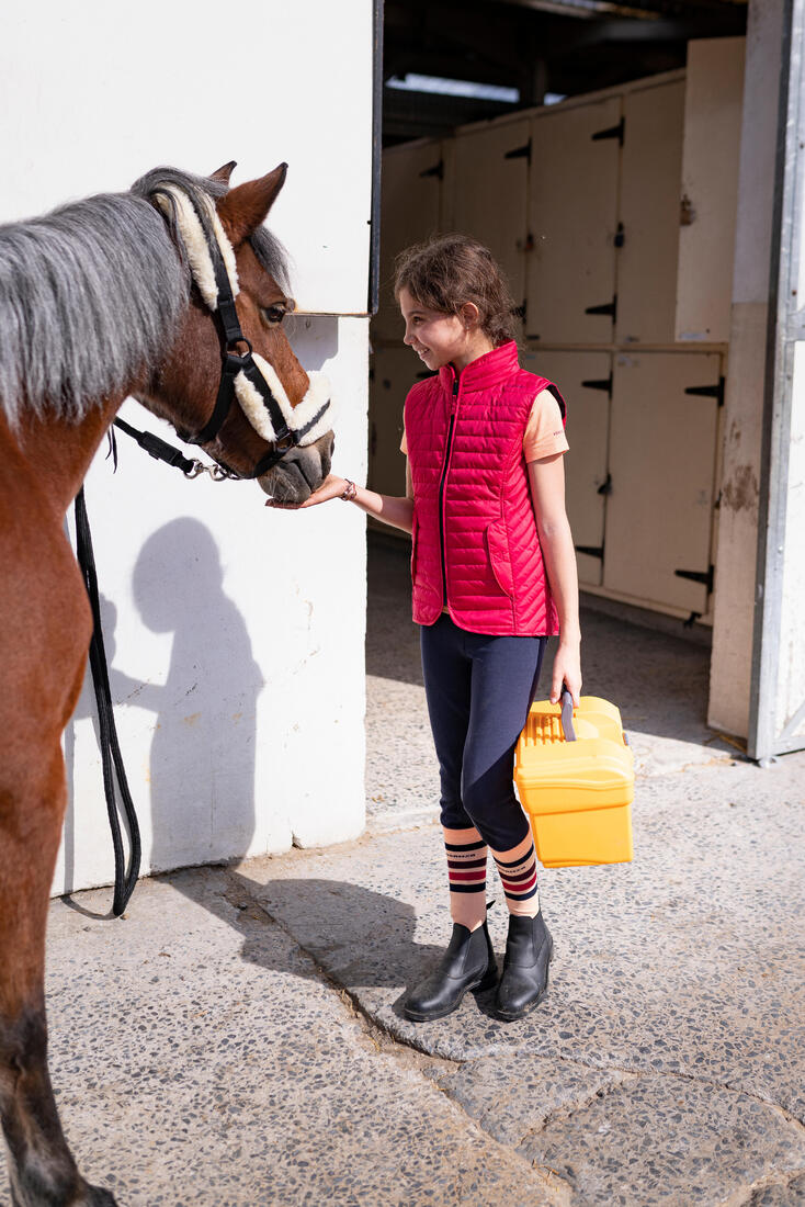 Doudoune sans manche équitation enfant 100