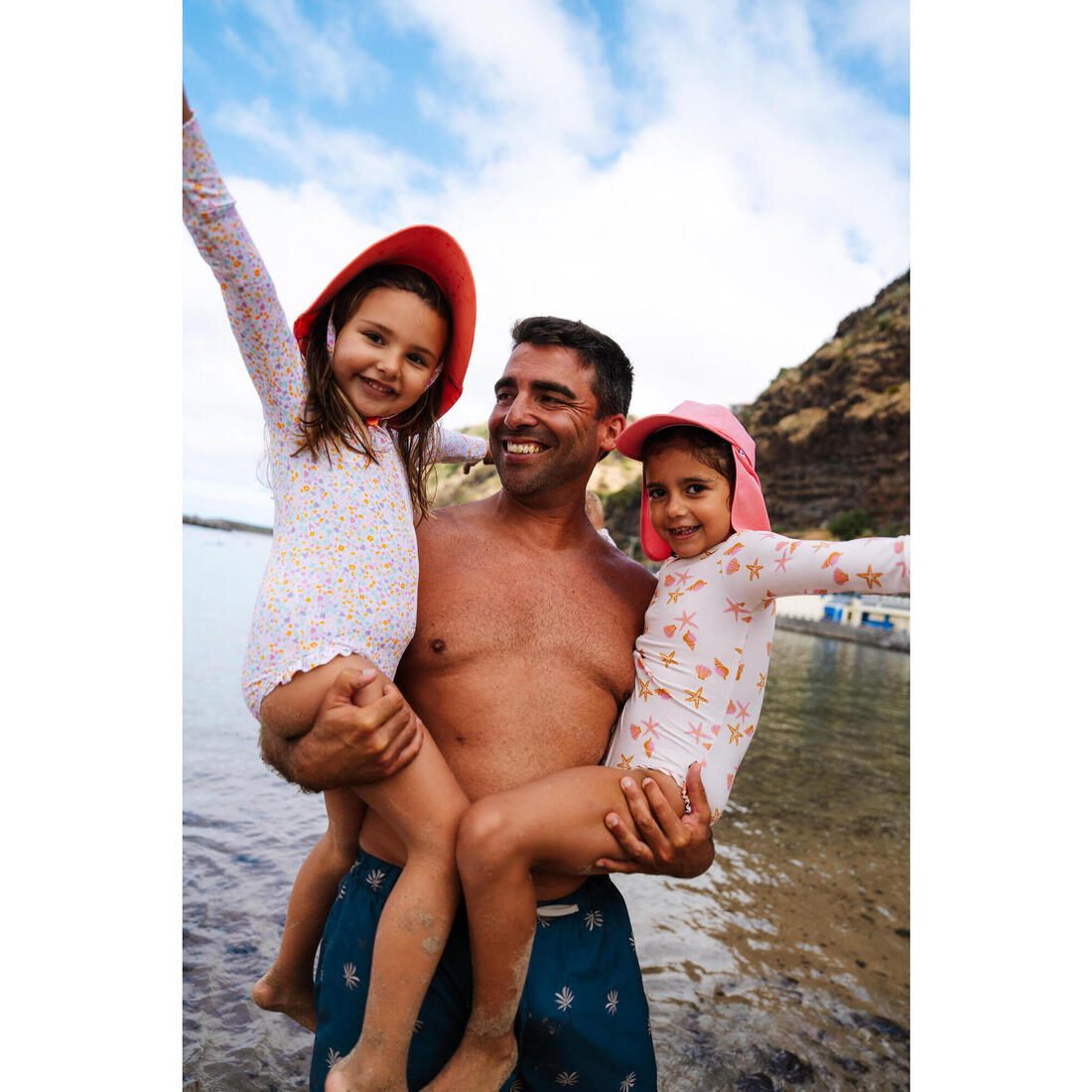 Maillot de bain 1 pièce anti UV manches longues Bébé / Fille - Izia shell