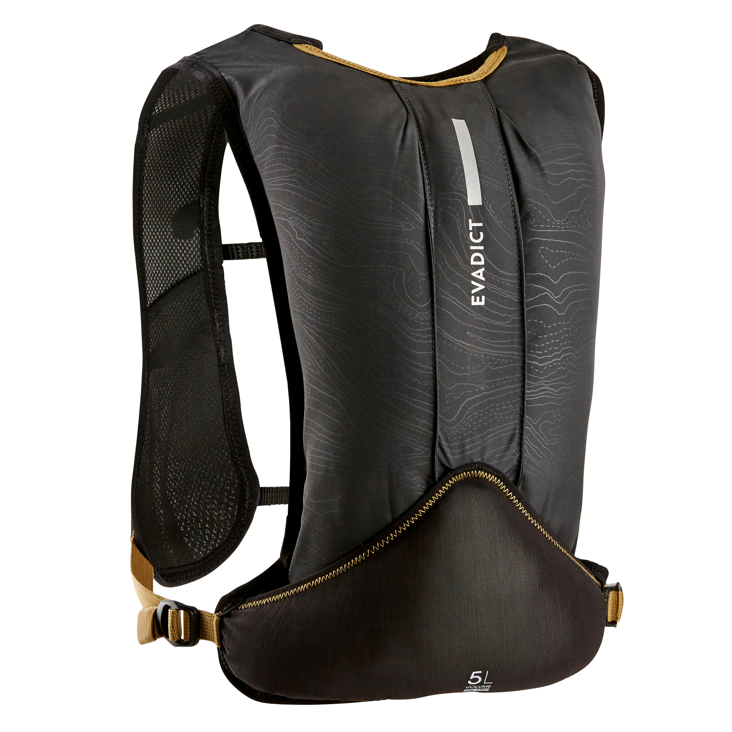 Sac d'hydratation mixte + poche à eau 1L incluse - KIPRUN 500 5L essentiel noir