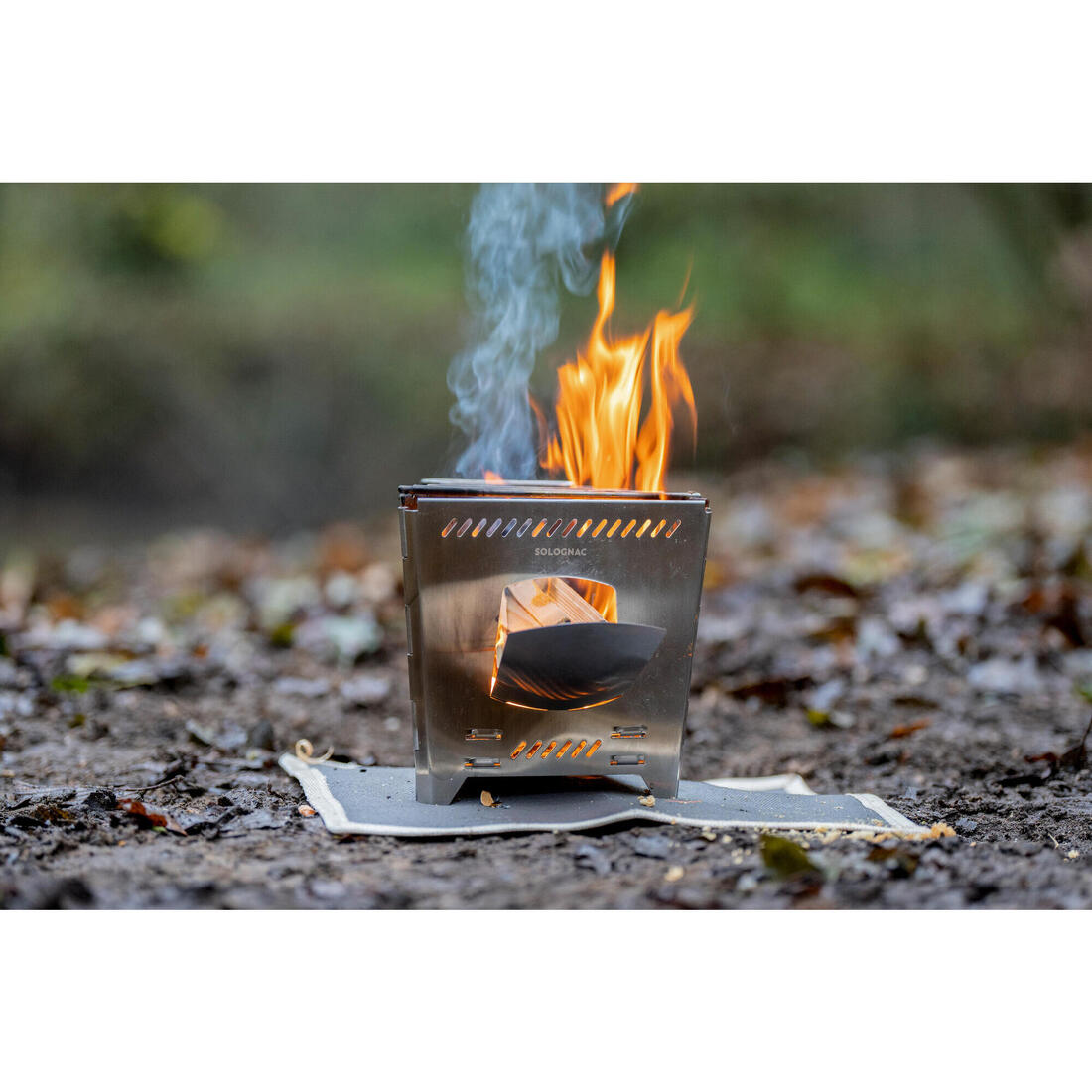 Réchaud à bois Firebox pliable bushcraft bivouac acier inoxydable