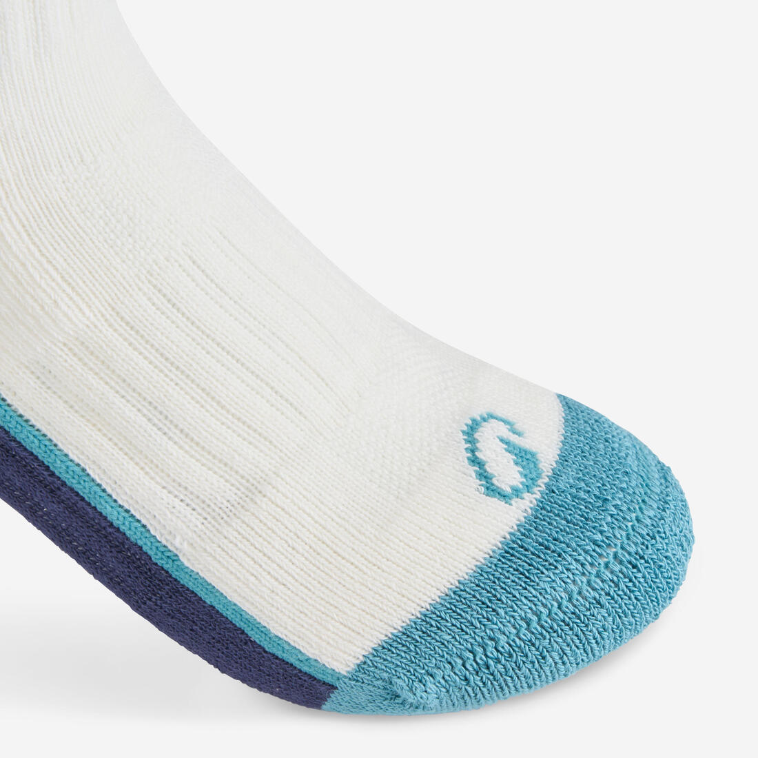 CHAUSSETTES DE SPORT ENFANT HAUTES RS 500 BLANC MARINE LOT DE 3