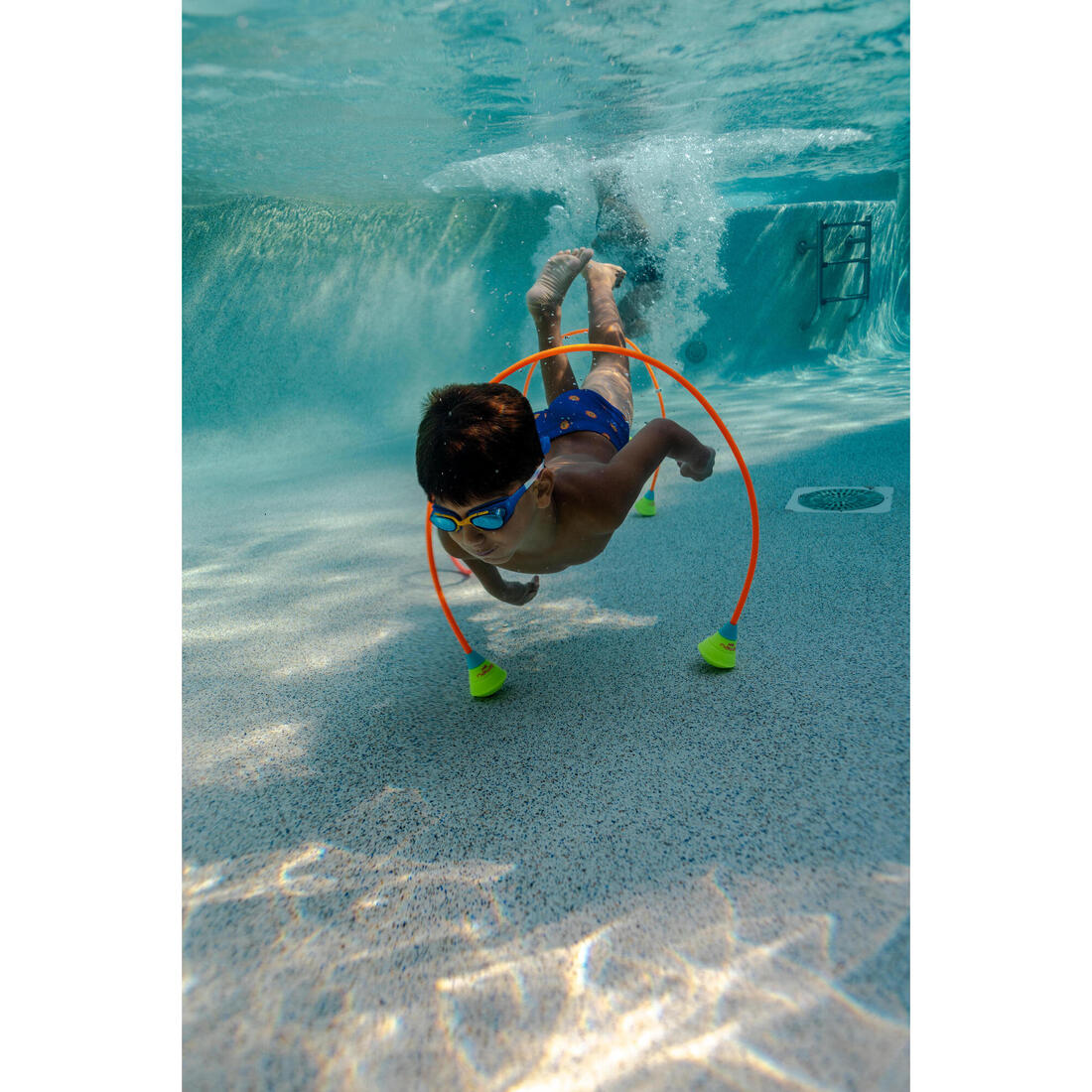 Lunettes de natation Junior - Xbase turquoise teintées