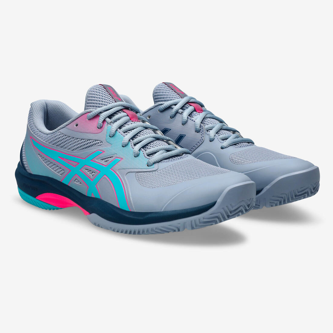Chaussures de padel homme - Asics game FF Gris Bleu Rose