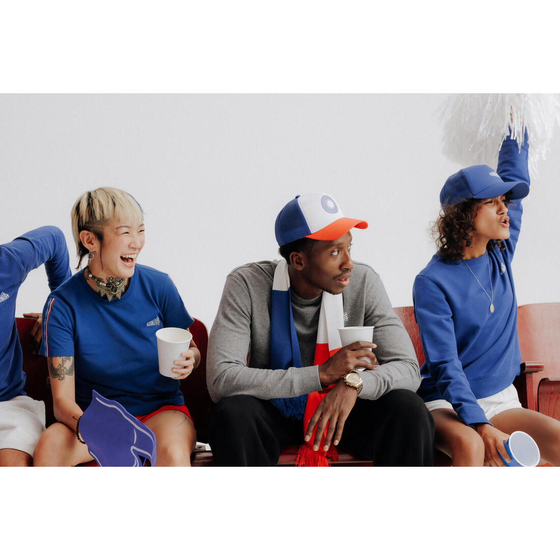 Casquette bleue coq Allez les Bleus mixte