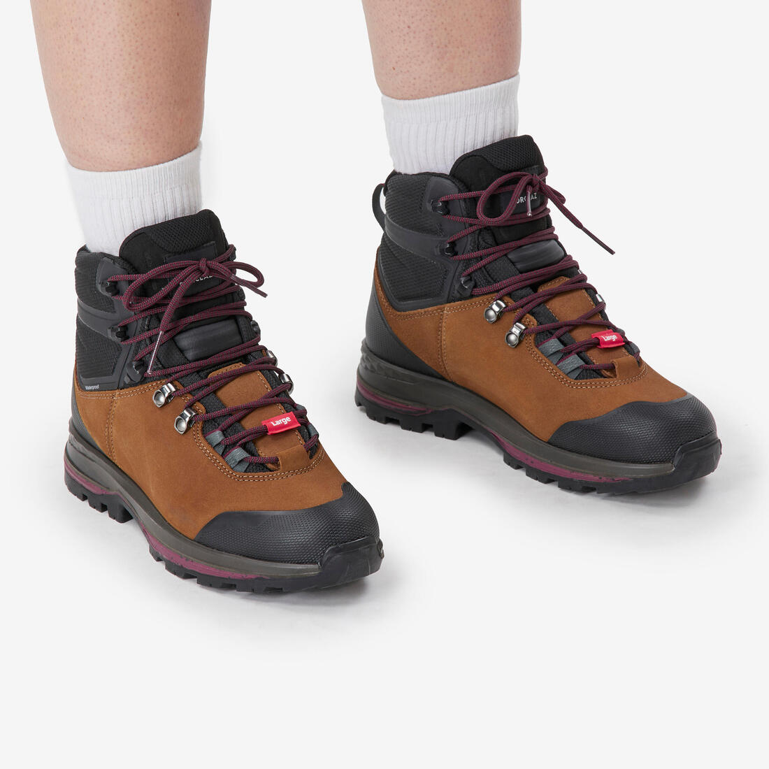 CHAUSSURES TREKKING CUIR IMPERMÉABLES - MT00 - LARGE - FEMME HAUTE