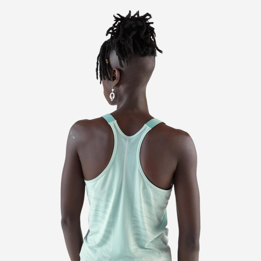 Débardeur running avec brassière intégrée femme - kiprun run 500 confort