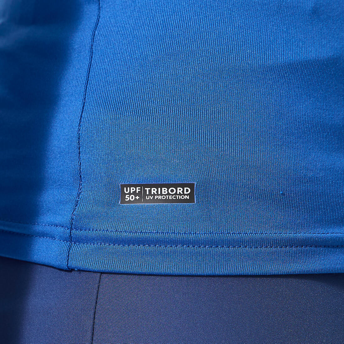 Top anti-uv surf manches longues enfant, 100 bleu