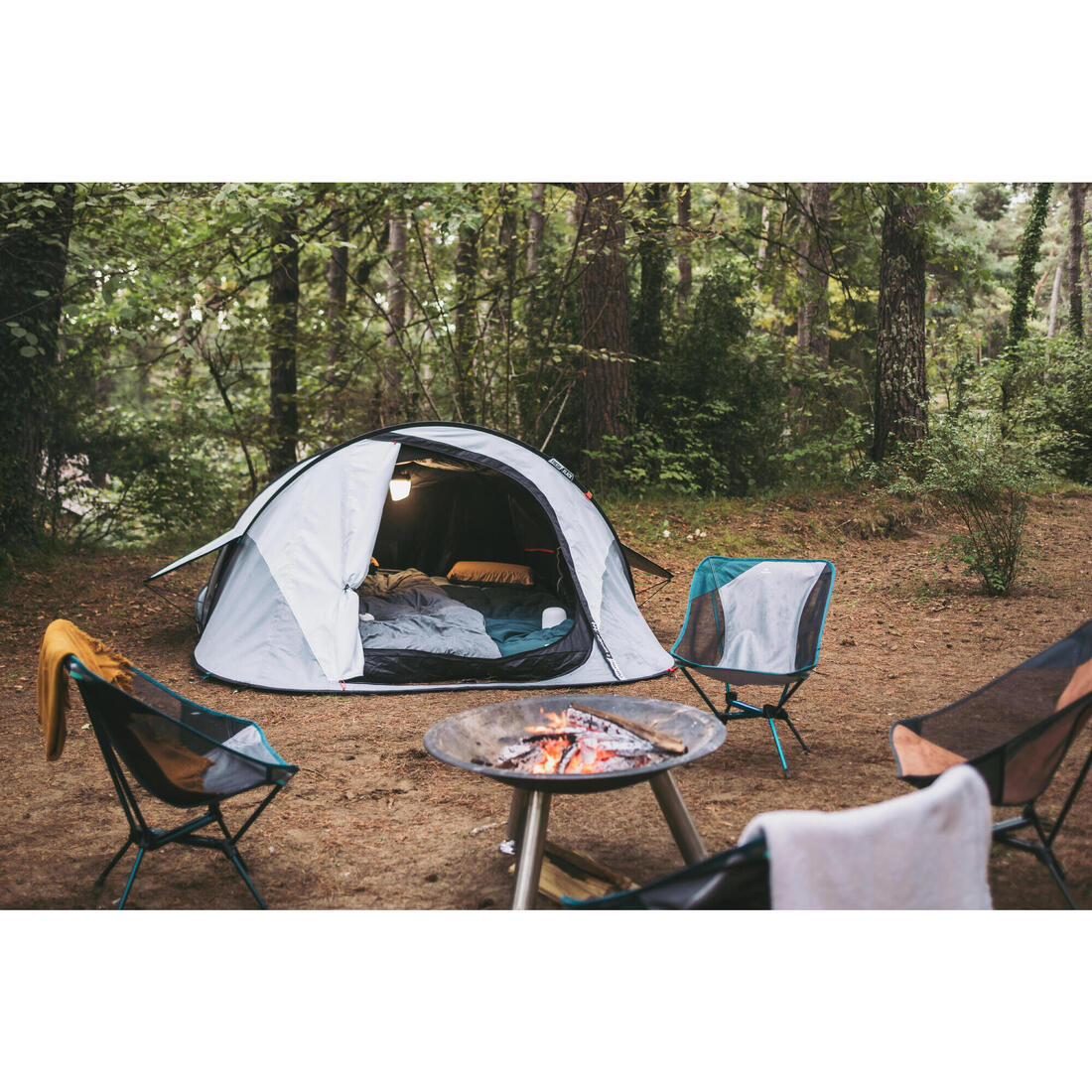 Tente de camping instantanée 3 places, 2 Seconds Fresh & Black