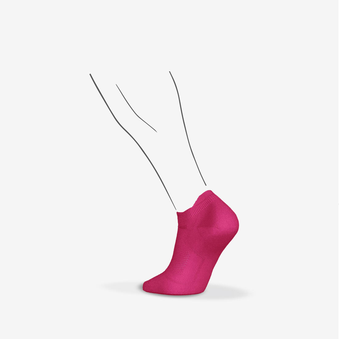 LOT de 2 PAIRES de CHAUSSETTES DE RUNNING RUN500 FINES INVISIBLES
