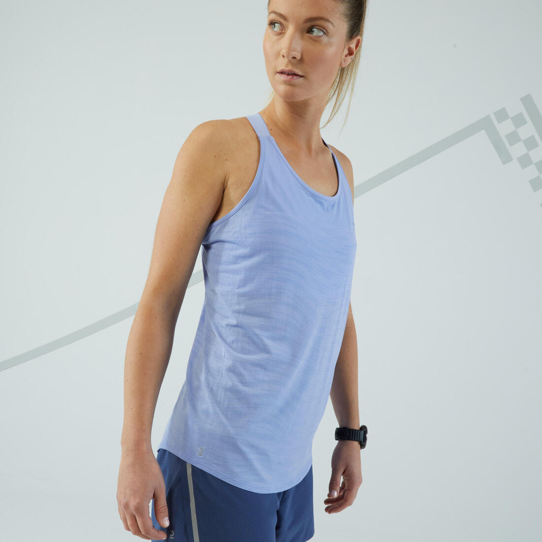 Débardeur running avec brassière intégrée femme - kiprun run 500 confort