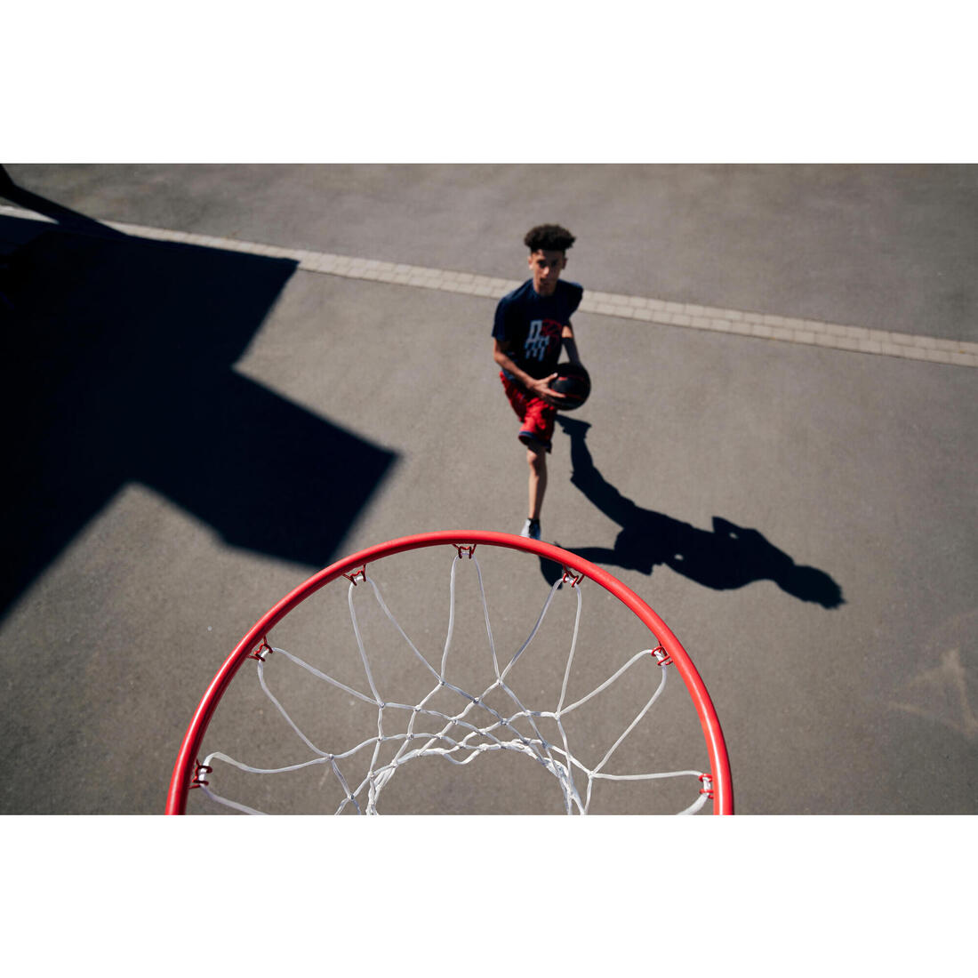 Panier de basket sur pied réglable de 2,20m à 3,05m - B100 Easy Polycarbonate