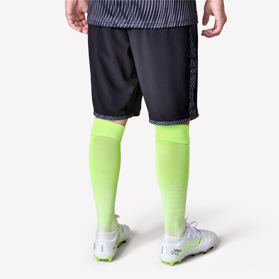 Short de football adulte Viralto II Wavy Noir et jaune fluo