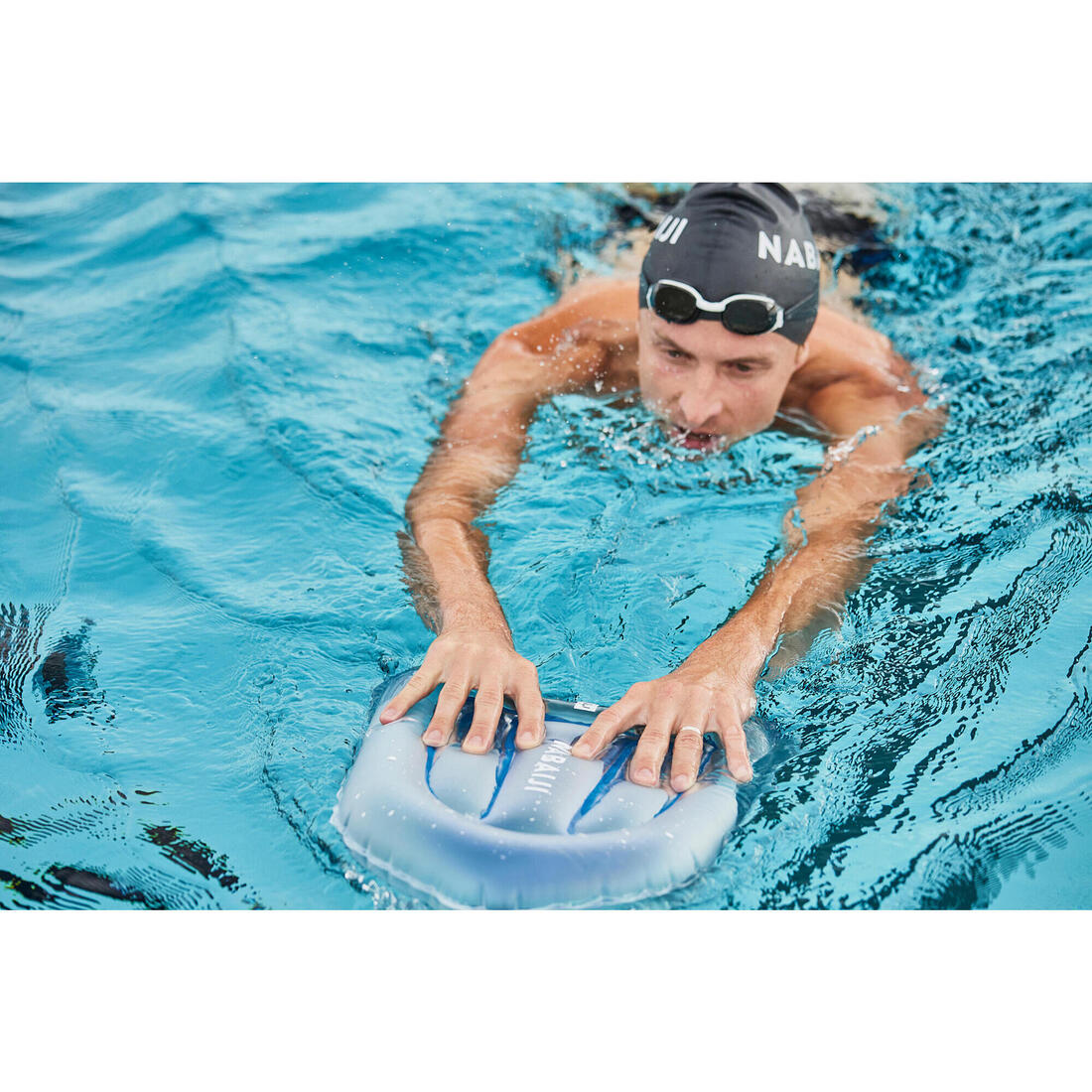Planche de Natation Compacte Gonflable 500 bleu