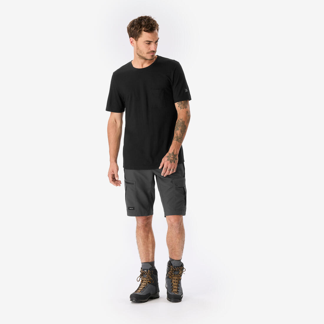 T-shirt manches courtes 100 % laine mérinos homme, Merino 100%