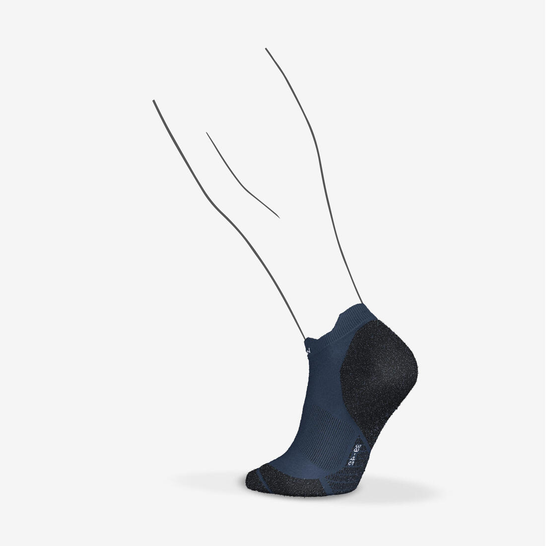 Chaussettes de running KIPRUN run900 fines invisibles violettes