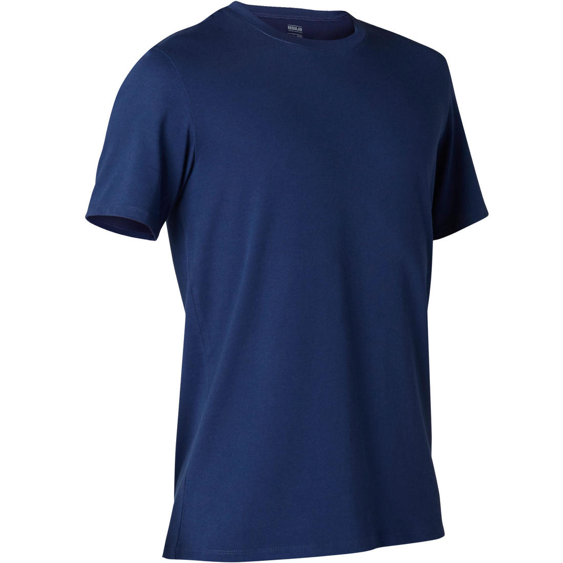 T-shirt fitness manches courtes coton extensible col rond homme rouge grenat