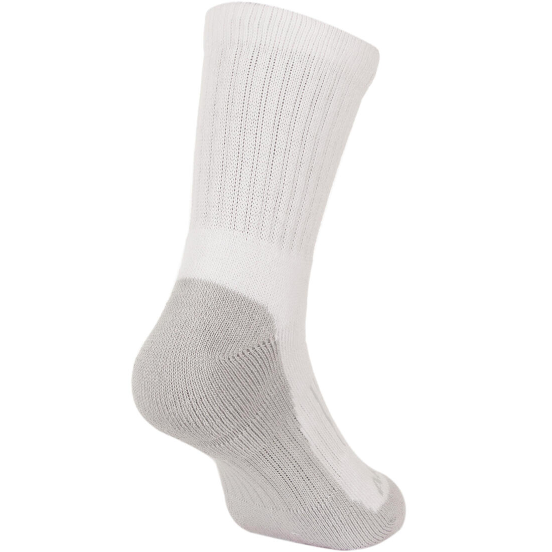 CHAUSSETTES DE SPORT ENFANT HAUTES RS 500 NOIR BLANC GRIS LOT DE 3