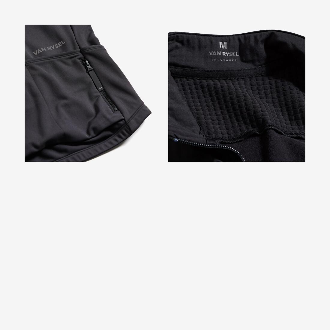 Maillot de vélo de route manches longues mi-saison homme, noir EDR