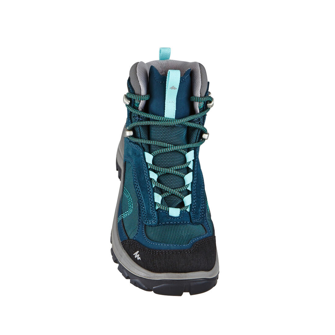 Chaussures imperméables de randonnée montagne - MH100 Mid Turquoise - Femme