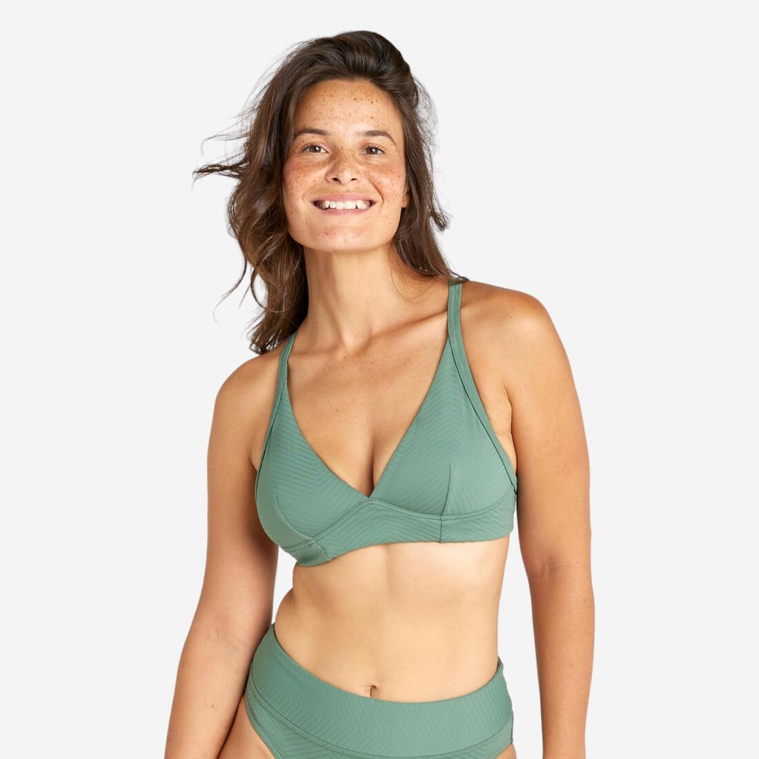 Haut de maillot de bain brassière texturée Femme - Bea