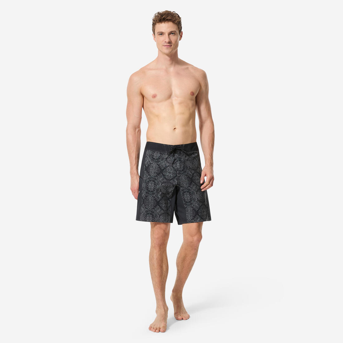 Short de bain boardshort surf long 19" homme, 500 Arch alex