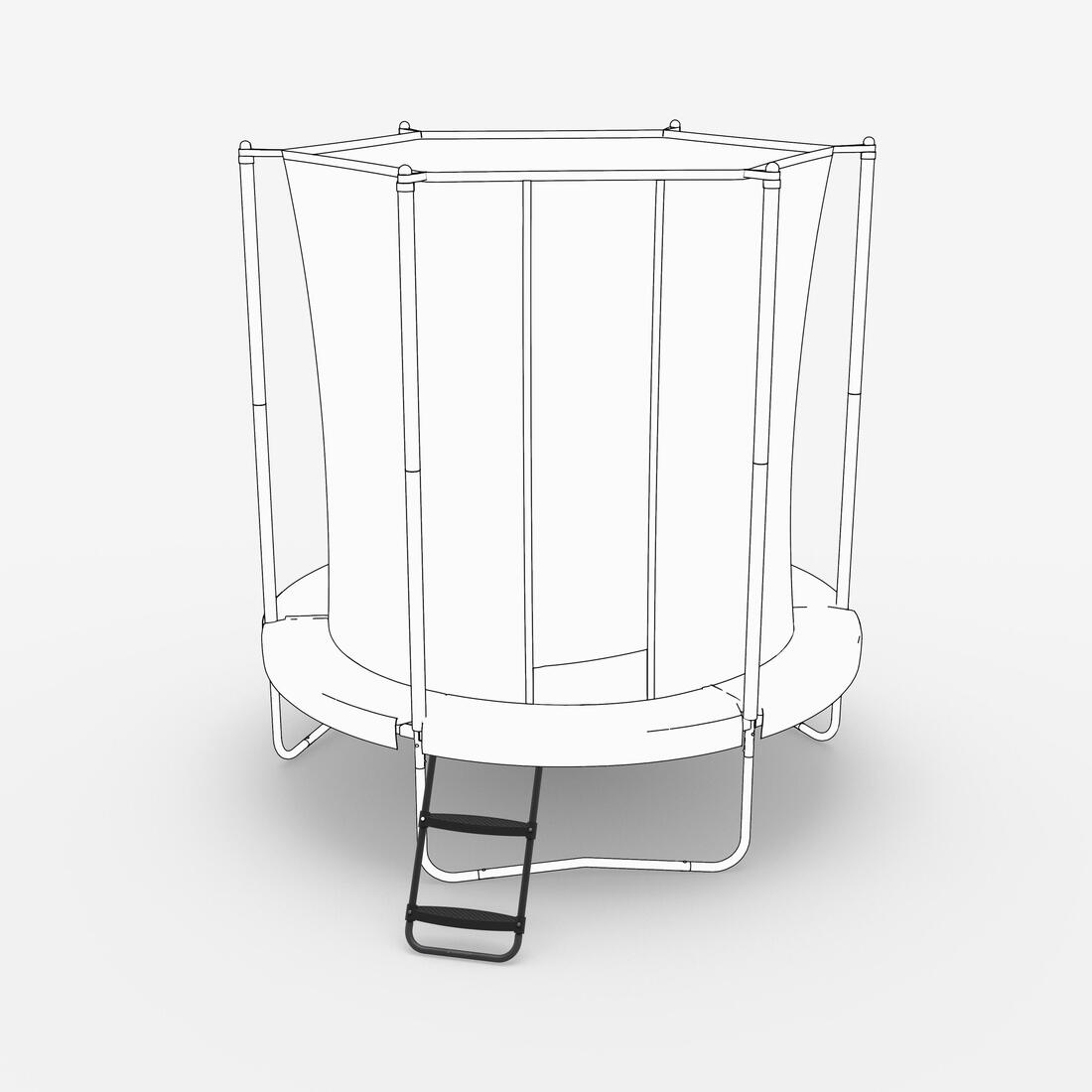 Echelle 2 marches trampolines 240 et 300