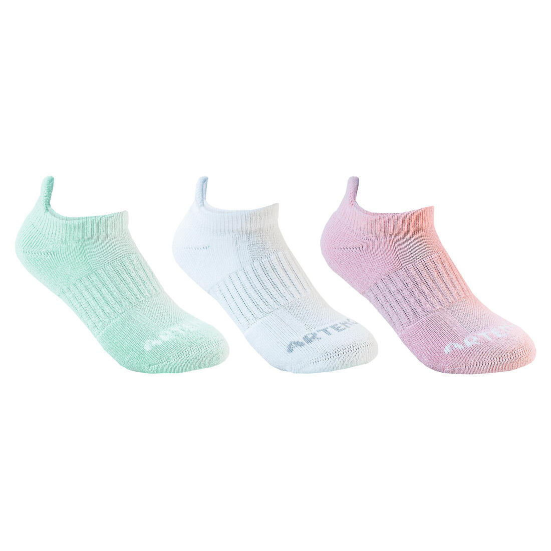 CHAUSSETTES BASSES ENFANT RS 500 BLANC BLANC NOIR EN LOT DE 3