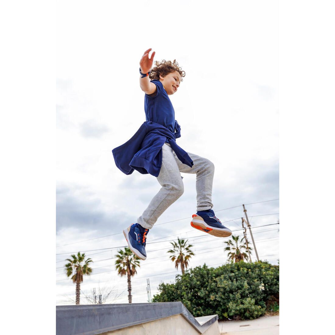 T-shirt enfant synthétique respirant - 500 marine